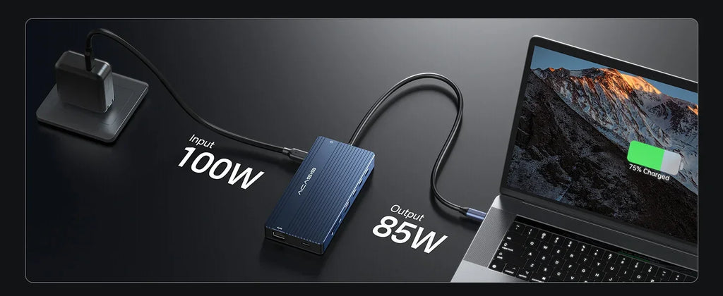 Acasis 14-in-1 USB C Hub Docking Station 100W PD 4K60Hz HDMI 10Gbps Ports Gigabit Ethernet, SD/TF Card Reader for MacBook/Laptop